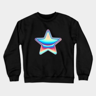 Classic Holographic Star Crewneck Sweatshirt